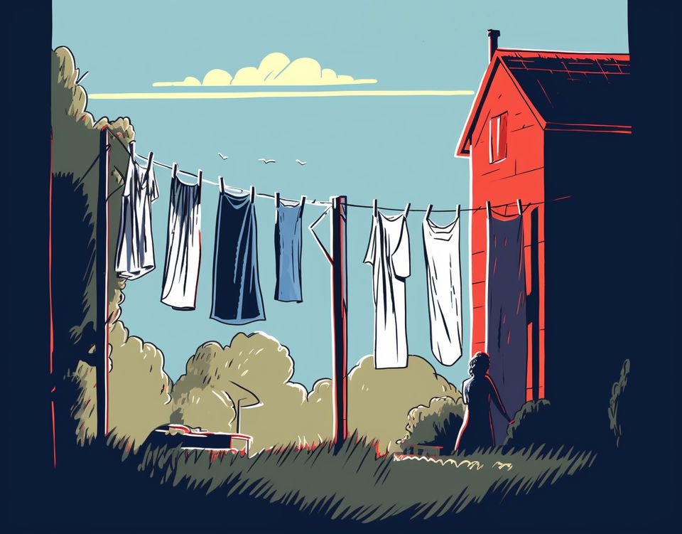 Use a clothesline to dry clothes